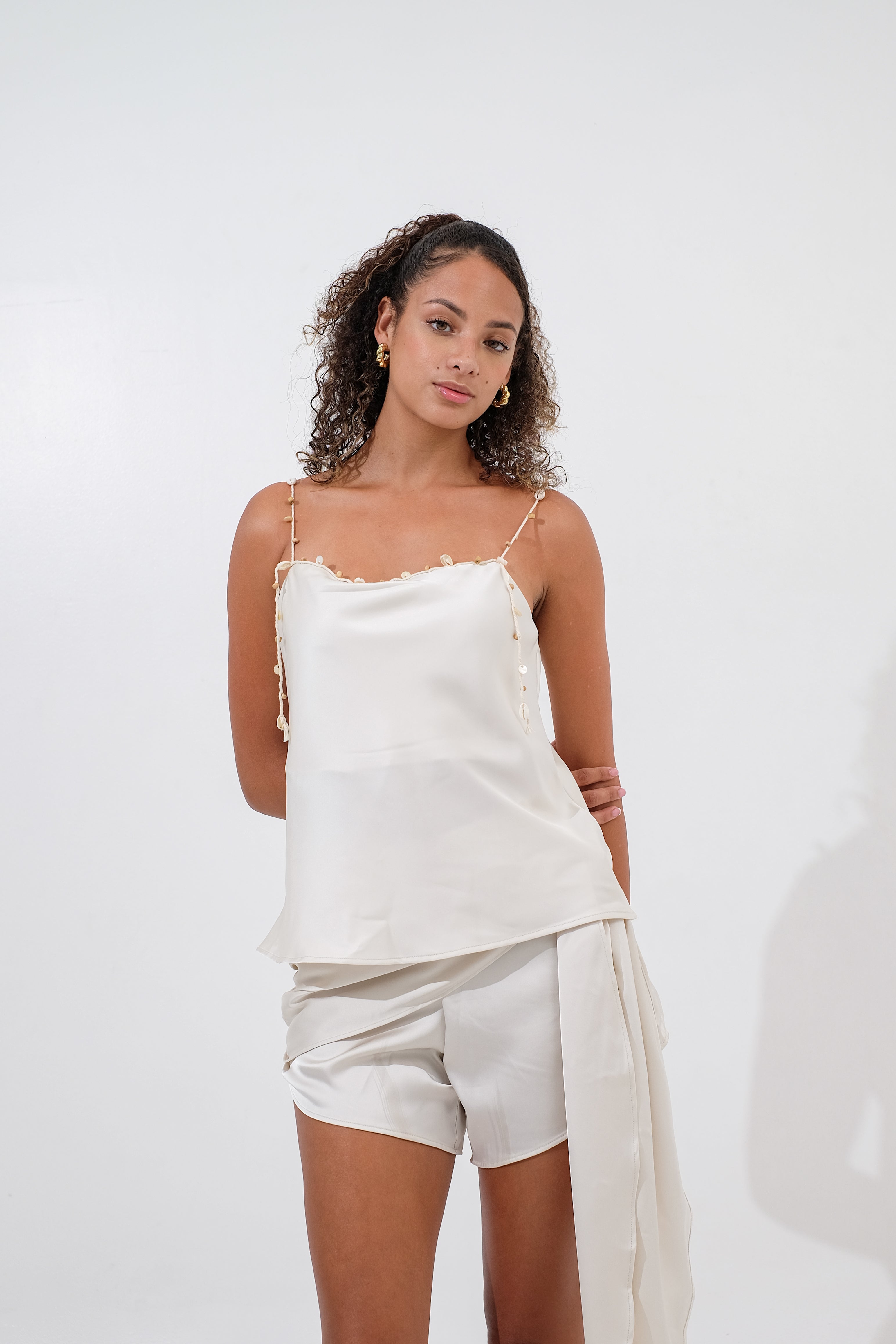 Monaco Strappy Satin Top