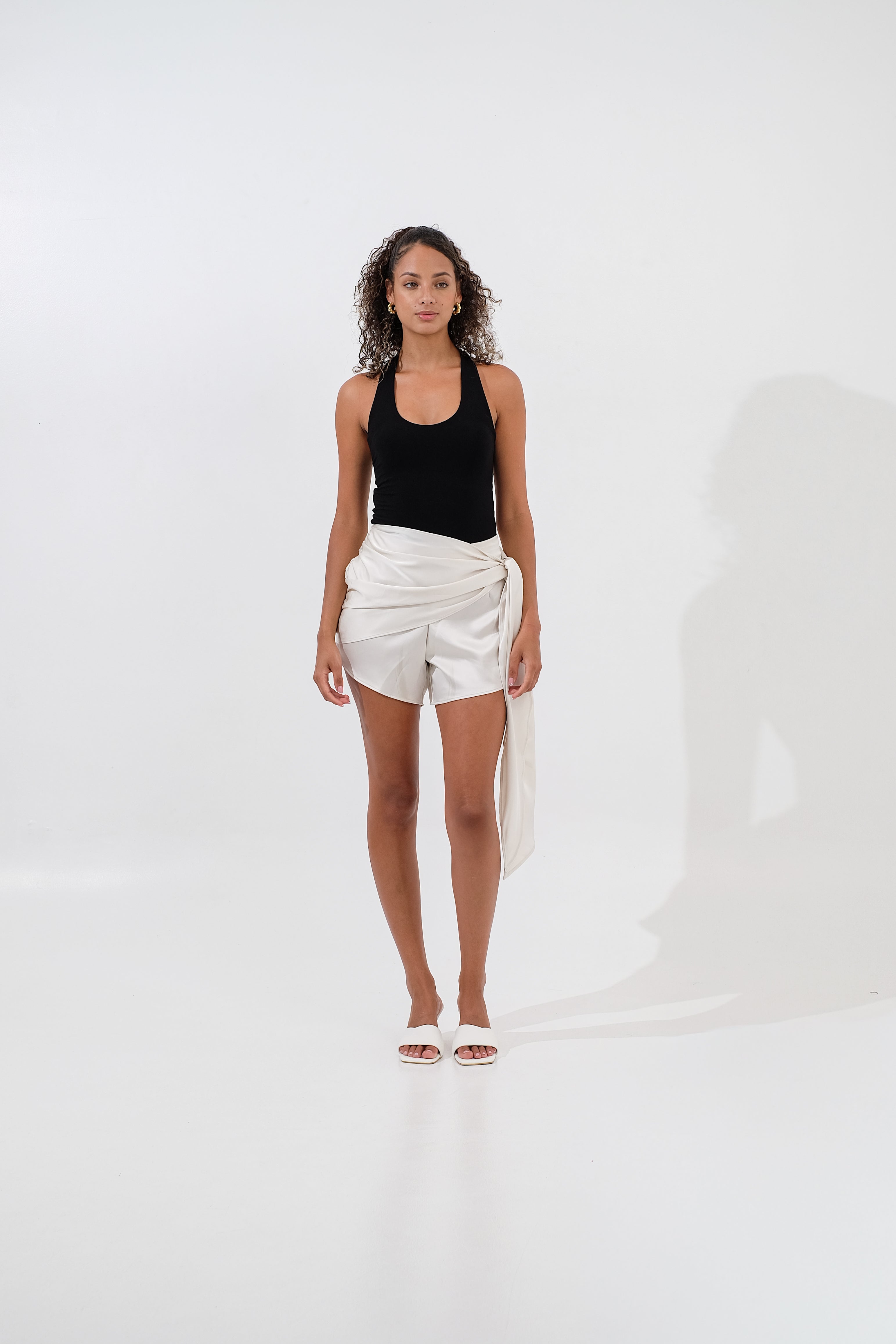 Monaco Wrapped Satin Shorts